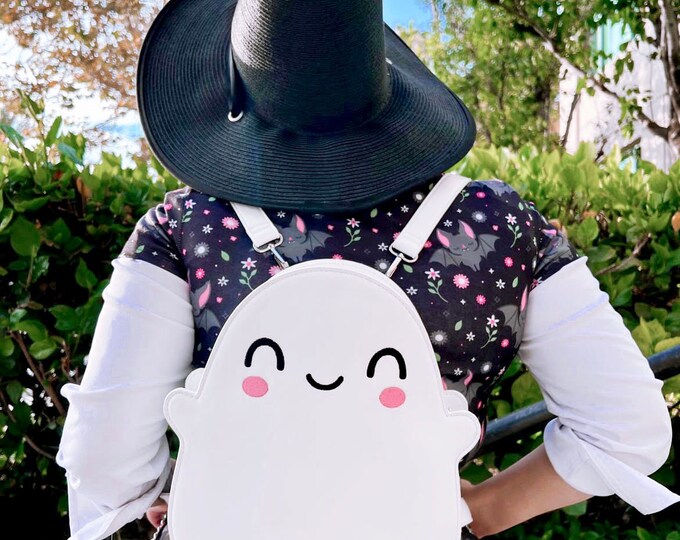 Happy Ghost Backpack Convertible Crossbody Etsy