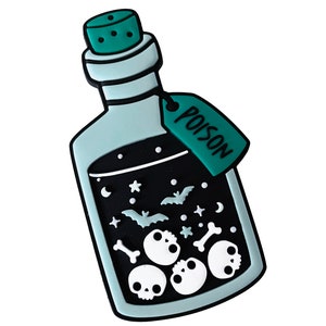 Poison Bottle PVC Rubber Magnet