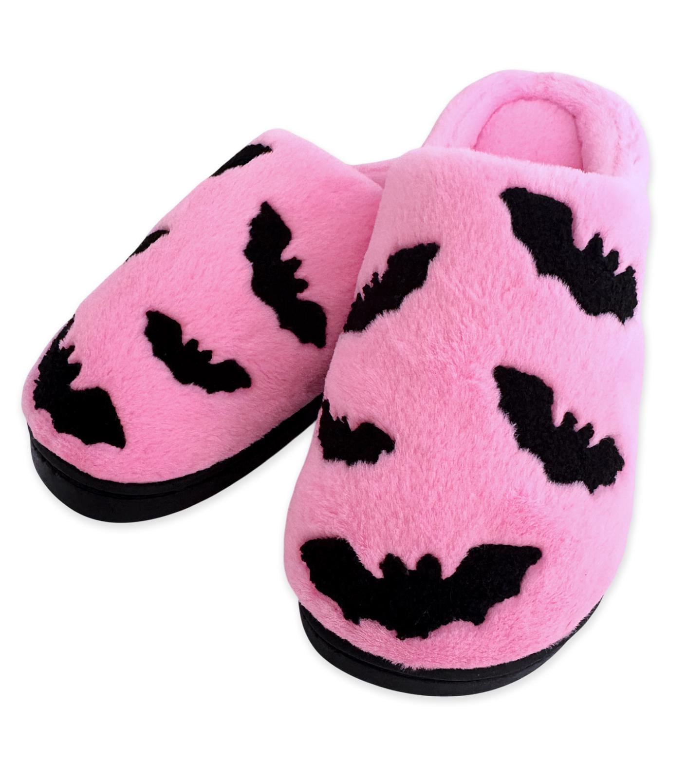 Pink Bat Slippers - Sizes 5-12