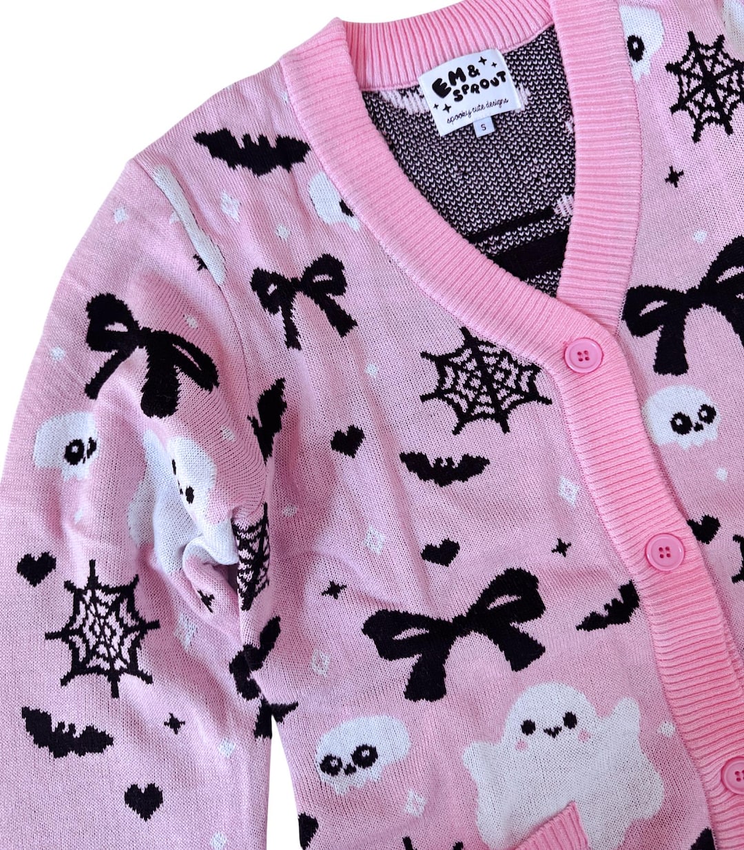 Creepin It Pink Cardigan Sweater - Available in Sizes S to 3X - Etsy