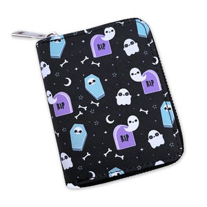 Cartera pequeña con estampado de cementerio