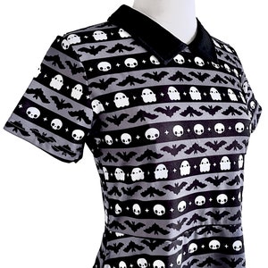 Spooky Stripes Collared A-line Dress Sizes S to 4X image 2