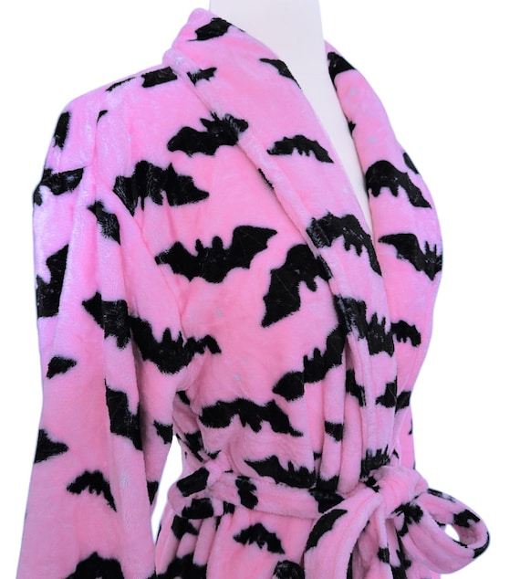 Pink Bats Bath Robe - Sizes S to 3X
