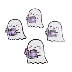 Spooky Stories Ghost Enamel Pin