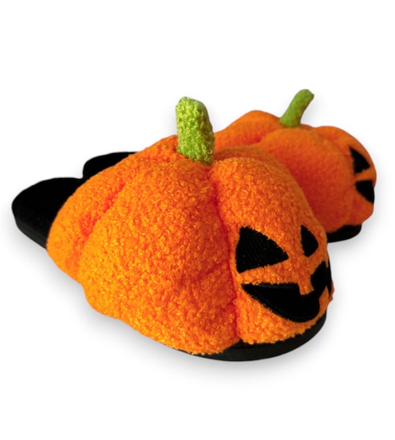 Pantofole Halloween A Forma Di Zucca Per Donna - Ciabatte In Peluche Morbido, Calde E Antiscivolo - Ideali Per Inverno, Regalo Natalizio, Comode Per La Casa