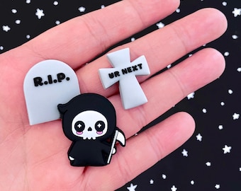 Graveyard Grim Reaper Shoe Charms