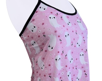 Floral Ghosts Strappy Night Dress - Sizes S-3X