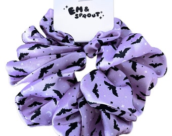 Jumbo Purple Bat Scrunchie