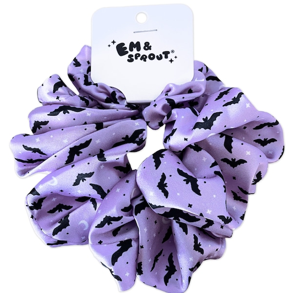 Jumbo Purple Bat Scrunchie