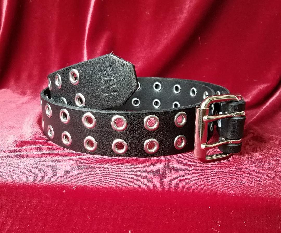 Leather Eyelet Belt - Etsy