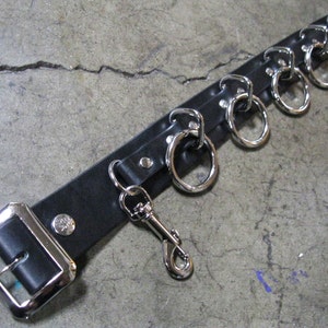 Affen Leder 9 Ring Bondage Gürtel