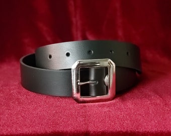 Plain Black Belt 1 1/2" Wide With Removable Buckle