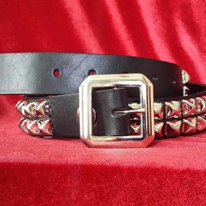Handmade Solid Leather Studded Belt Pyramid Stud - Diamond Pattern –  Labyrinth Leather