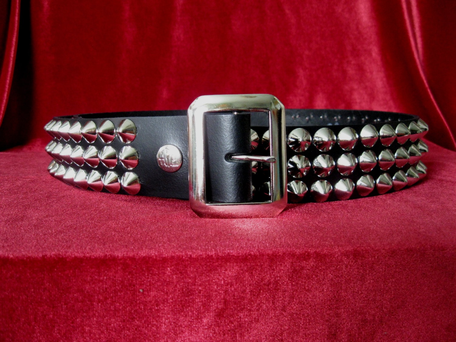 Gothic Handmade Studded Bonded Leather Belt