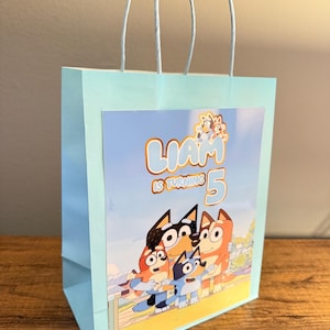Bluey personalized Gift bags, bluey favor bags, bluey birthday, bluey favor, goodie bags
