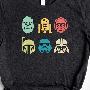 Star Wars Character Retro Shirt, Star Wars Sweatshirt, Disney Star Wars TShirt, Star Wars Tee, Disney Family Vacation Sweater, Birthday Gift