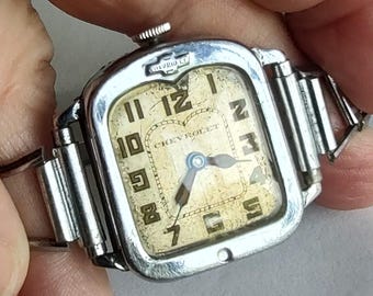 1927 Chevrolet Quota Award Radiator Wrist Watch Rare Antique Collectible