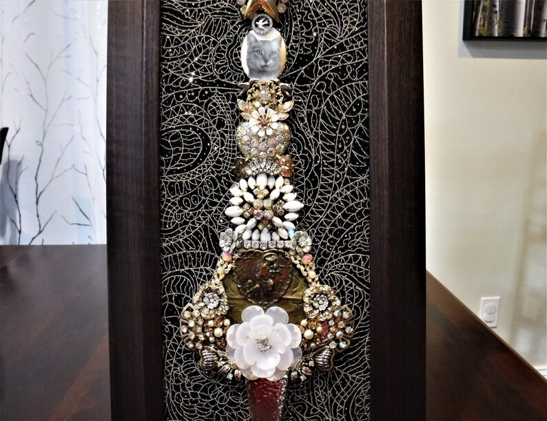 Cat Lady Jewelry Christmas Tree Rich Colors Tiny Hummingbirds