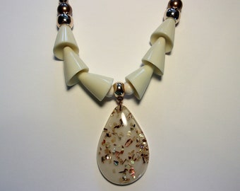 Unique Handmade Necklace Confetti Lucite Pendant Necklace Every Day Is A Special Occasion