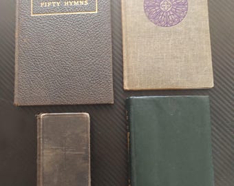 Libros religiosos y espirituales, himnos, oraciones y devocionales. Lote de libros antiguos de 1890 a 1954.
