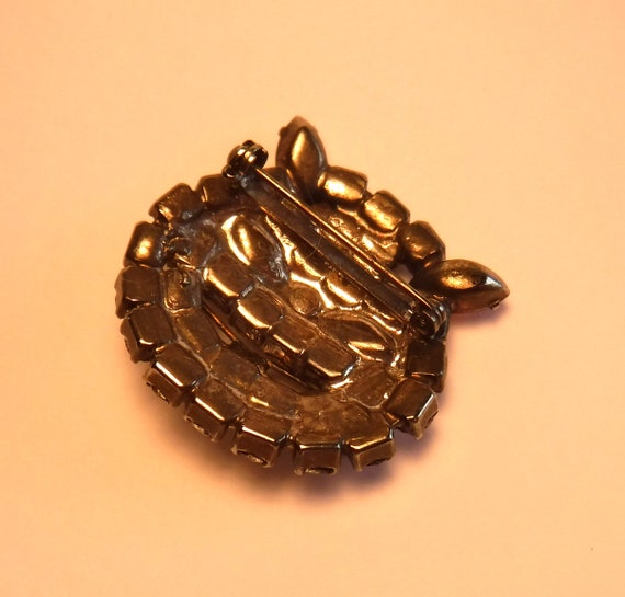 Rhinestone Cat Face Brooch Costume Jewelry Pin So… - image 6