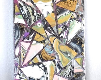 Unique Triangle Abstract Painting Collage Home Decor Wall Art Ocean Life Bits & Pieces Wall Art