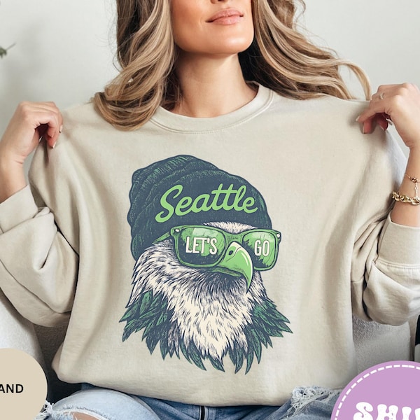 Distressed Football Season Crewneck Sweatshirt main image 1
