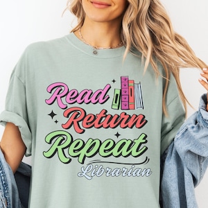 Comfort Colors Librarian Shirt, Back To School Tshirt, School Librarian Gift, Reading Shirt, Book Lover Gift, Librarian Tshirt, Womens Tee