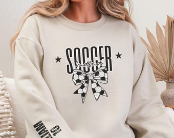 Custom Soccer Mom Shirt, Game Day Sweatshirt, Soccer Mom Gift,  Soccer Mama Apparel Tee, Soccer Season Sweater, Gameday Soccer Sweatshirt