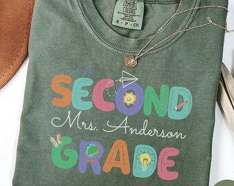 Comfort Colors® Back To School Shirt for Second Grade Teacher, 2nd Grade Teacher Shirt, Cute Elementary School, Teacher Appreciation
