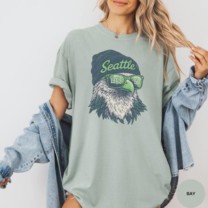 Seattle Football Vintage Eagle Sweatshirt – Retro Northwest Sports Fan Sweater, Unisex Game Day Graphic Top, Trendy Tailgate Gift image 8