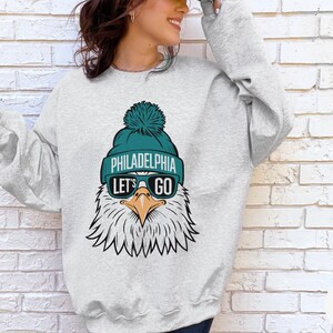Philadelphia Football Sweatshirt, Retro Philly Game Day Crewneck, Vintage Style Sundays Are For The Birds Pullover Fan Shirt Ash