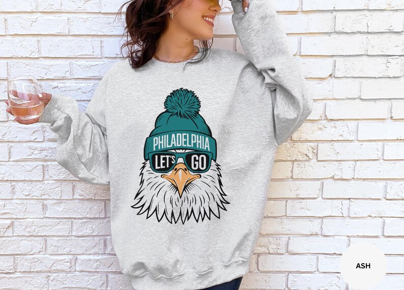 Philadelphia Football Sweatshirt, Retro Philly Game Day Crewneck, Vintage Style Sundays Are For The Birds Pullover Fan Shirt Ash