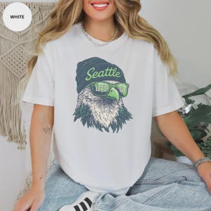 Seattle Football Vintage Eagle Sweatshirt – Retro Northwest Sports Fan Sweater, Unisex Game Day Graphic Top, Trendy Tailgate Gift image 9