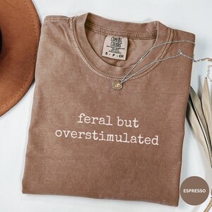 Comfort Colors® Feral Shirt, Funny Mom Shirt, Sarcastic Shirt, Adult Humor Shirt, Sarcasm Shirt  for Women, Gen Z Weird Stuff Funny TShirt