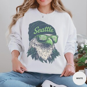 Comfort Color Seattle Football Vintage Eagle Tee – Retro Northwest Sports Fan Shirt, Unisex Game Day Graphic Top, Trendy Tailgate Gift image 8