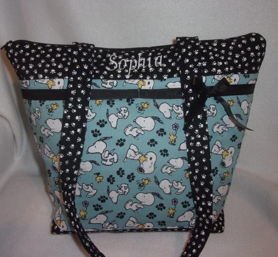 Buy Handmade Snoopy & Woodstock Peanuts Paws Tote Bag: 10  display picture 2