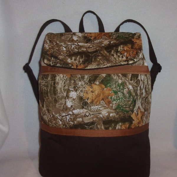 Camo realtree edge School book bag diaper bag College personalize it for a great gift has outside zipper pocket and inside! Hunters outdoor