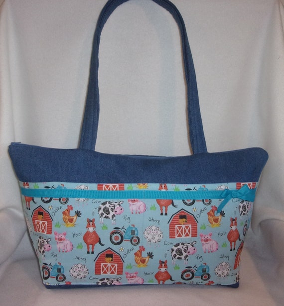 XXLG Blue Farm Animals Country Pig Cow Horse Tractor Gender