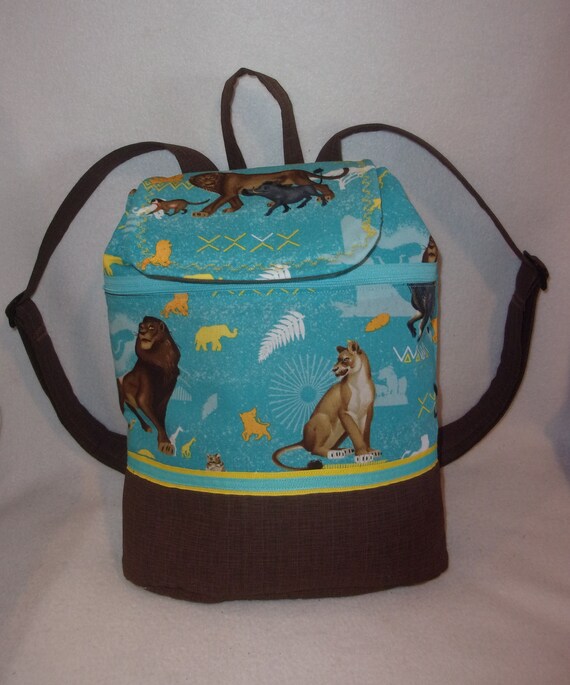 Handmade Disney Lion King Simba Nala School book bag diaper bag College personalize it great gift has outside zipper pocket and inside Etsy