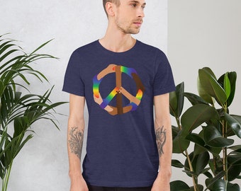 Peace Comes in All Colors - Bella+Canvas T-Shirt Heathers - BLM - Unity - Love - Social Justice - Inclusivity - Equity
