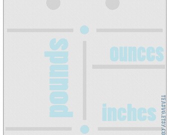 SVG: Humphrey Elephant Birth Stats (Dots) **not a physical item!**
