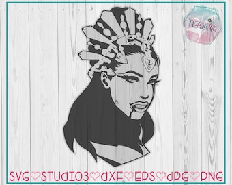 SVG: Akasha Queen of the Damned  - Cricut - Cuttable - Studio3 Silhouette - DXF - EPS - Aaliyah, Vampire, Anne Rice, Horror, Egyptian