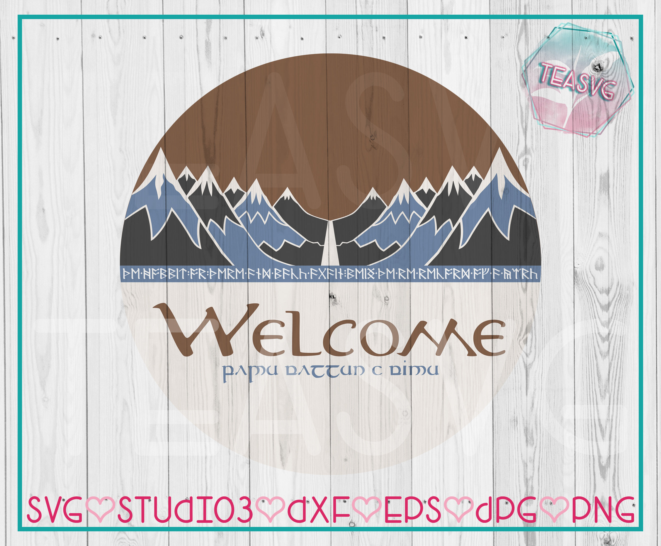 SVG: Hobbit-inspired Welcome Sign - Cricut File - Silhouette Studio ...