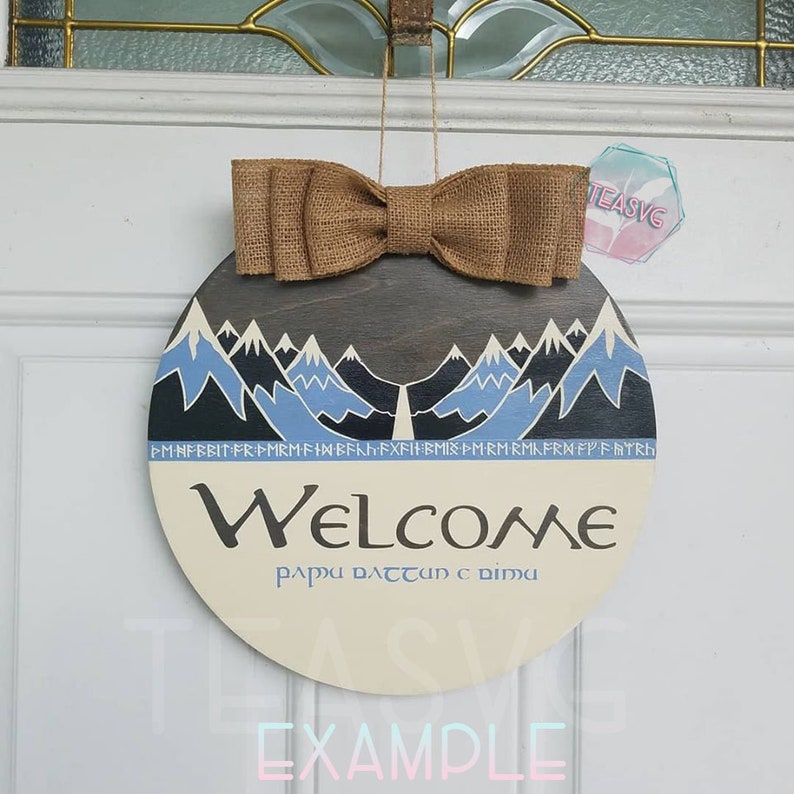SVG: Hobbit-inspired Welcome Sign - Cricut File - Silhouette Studio ...