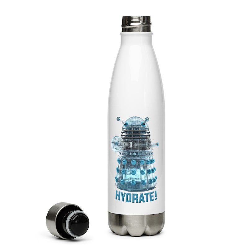 Dalek - Hydrate - Stainless Steel Water Bottle - Inspired by Doctor Who