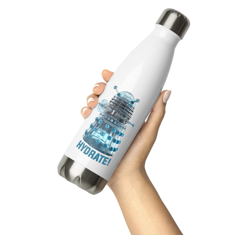 Dalek - Hydrate - Stainless Steel Water Bottle - Inspired by Doctor Who