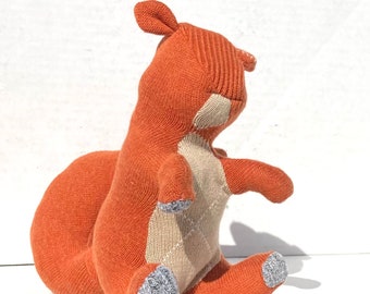 A Orange and Beige Cotton Squirrel