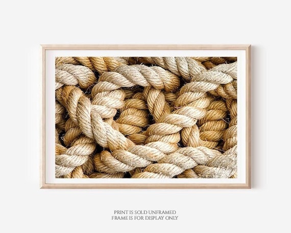 Nautical Photography, Beige Ship Rope Photograph, Fishing, Sailing