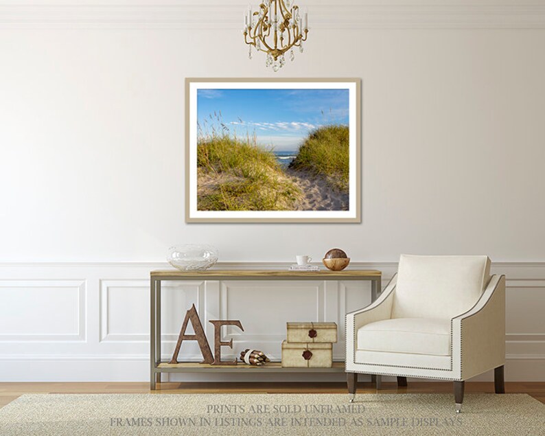 Afternoon in Avon Walkway to the Ocean Photograph, Path to the Beach Print, Ocean Waves, Coastal Art, Dunes, Sea Grass, OBX Nautical Photo image 4